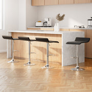 Artiss 4x Bar Stools Adjustable Gas Lift Chairs Black