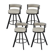 Artiss Bar Stools Set of 4 Swivel Kitchen Chair Metal Counter Beige Leather