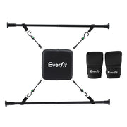 Everfit Doorway Punching Bag Adjustable Apartment Friendly with Boxing Gloves Black