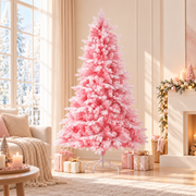 Jingle Jollys Christmas Tree 1.8m Pink Xmas Tree Snowy Party Decor 810 Tips