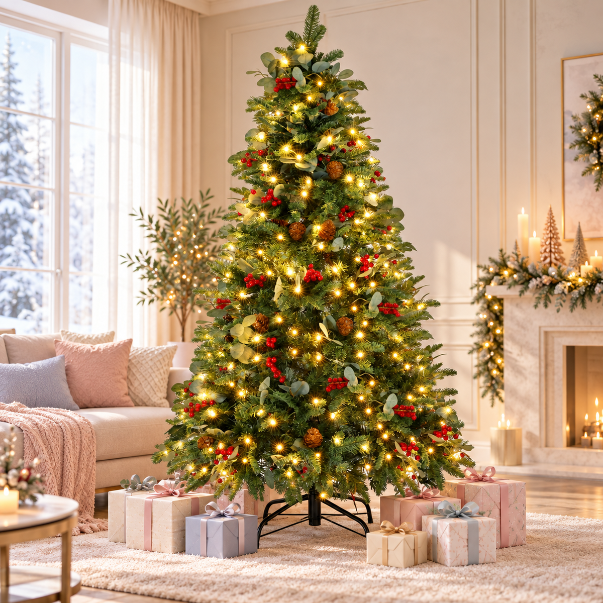 Jingle Jollys Christmas Tree 1.5m 160 LED Xmas Tree Party Decorations 355 Tips