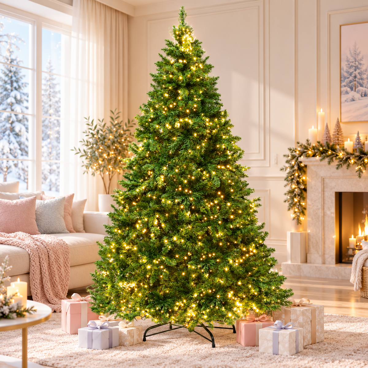 Jingle Jollys Christmas Tree 2.1m Xmas Tree Decorations 1134 LEDs
