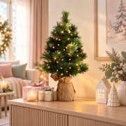 Jingle Jollys Christmas Tree 60CM Mini Tabletop 8 Light Modes Timer Xmas Tree