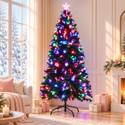 Jingle Jollys 1.2m Christmas Tree Optic Fibre LED Xmas tree Multi Colour
