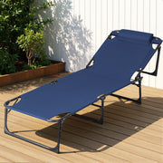 Gardeon Sun Lounger Folding Lounge Beach Chair Patio Outdoor Furniture