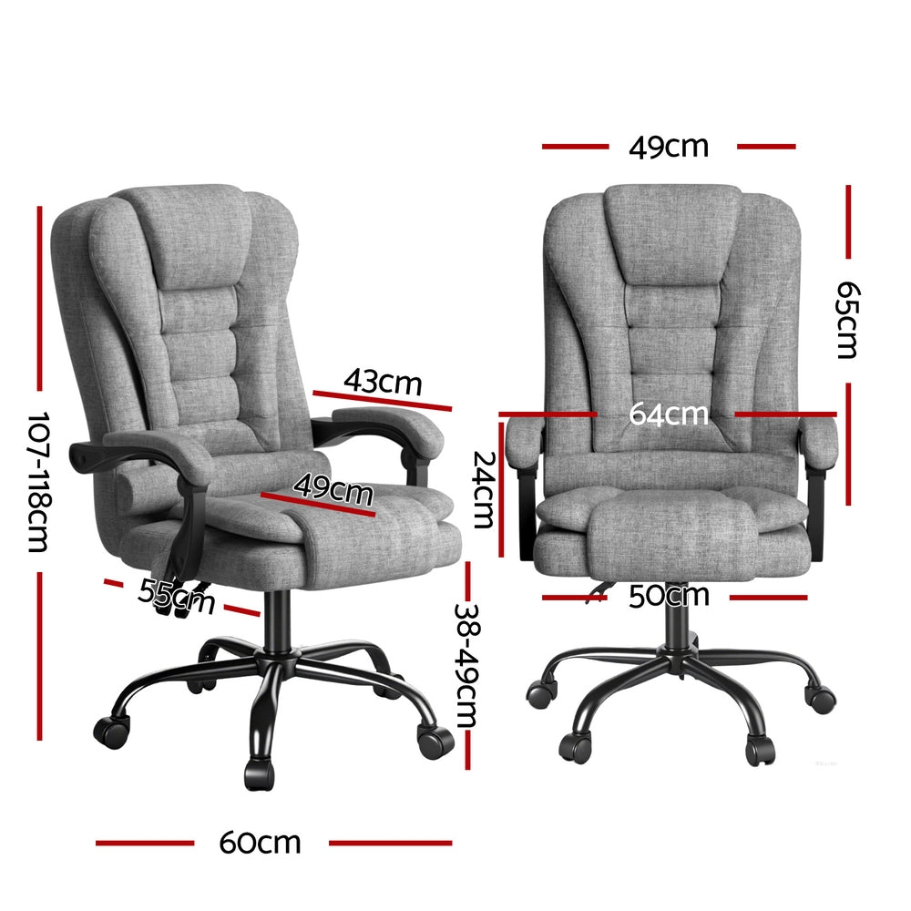 Artiss Executive Office Chair 4-Point Massage Adjustable Ergonomic Recline Back