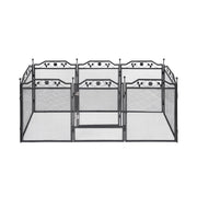 i.Pet Pet Dog Playpen Heavy-Duty Enclosure Multi-Configuration Indoor Outdoor Black