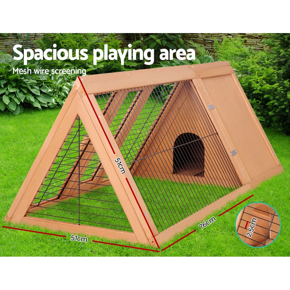 i.Pet Rabbit Hutch Chicken Coop 119cm x 51cm x 44cm Chicken Coop Large Run Wooden Cage Outdoor