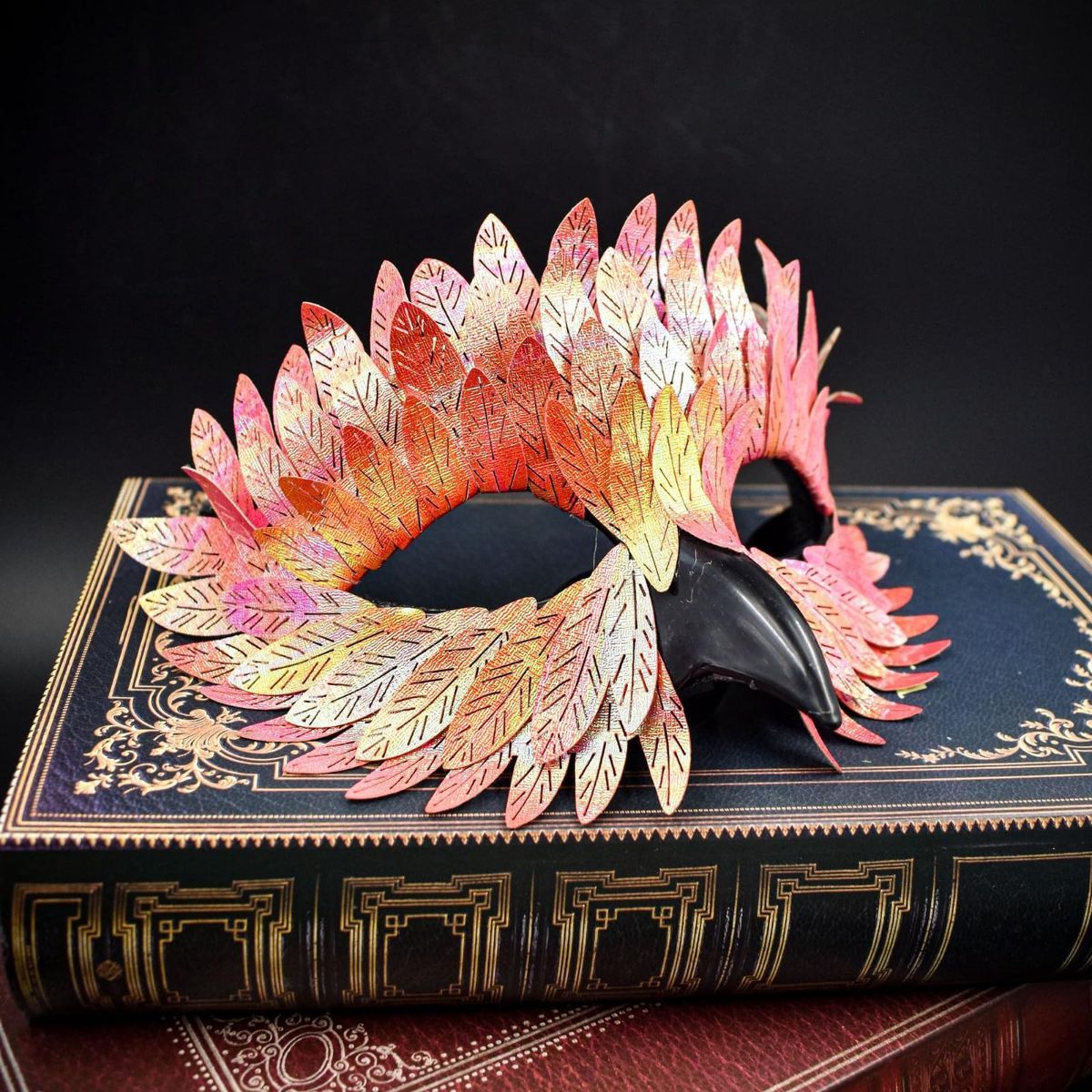 Owl Beak Face Mask Halfface Bird Face Cover for Masquerade Ball Party Halloween Mardi Gras Costumes Fancy Dress - Yellow