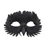 Owl Beak Face Mask Halfface Bird Face Cover for Masquerade Ball Party Halloween Mardi Gras Costumes Fancy Dress - Black