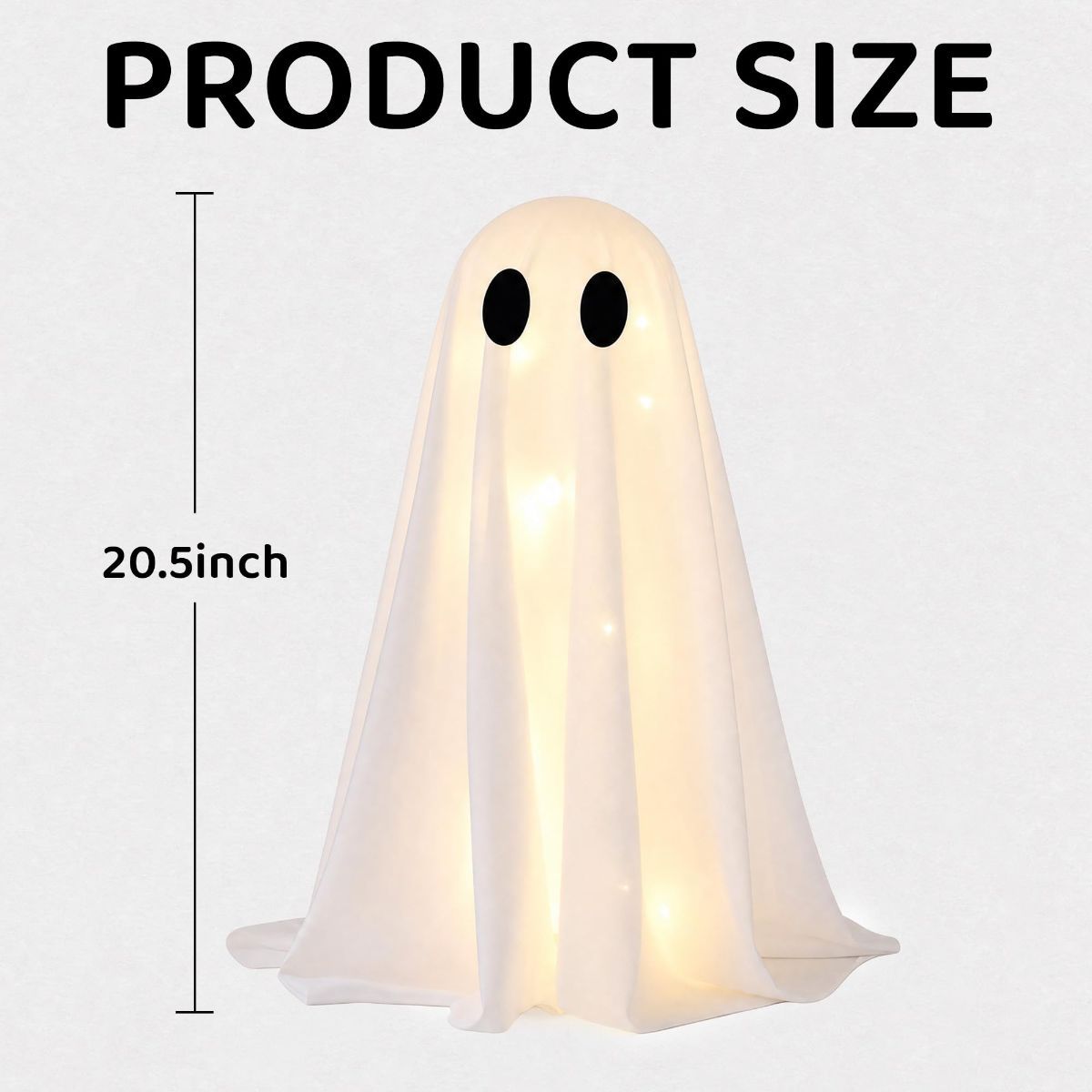 Halloween Decorations -2 Packs Spooky Light Up Ghosts with Lights | Scary Ghost for Halloween Decor Indoor Party Home Table Room Kitchen and Fireplace Decor