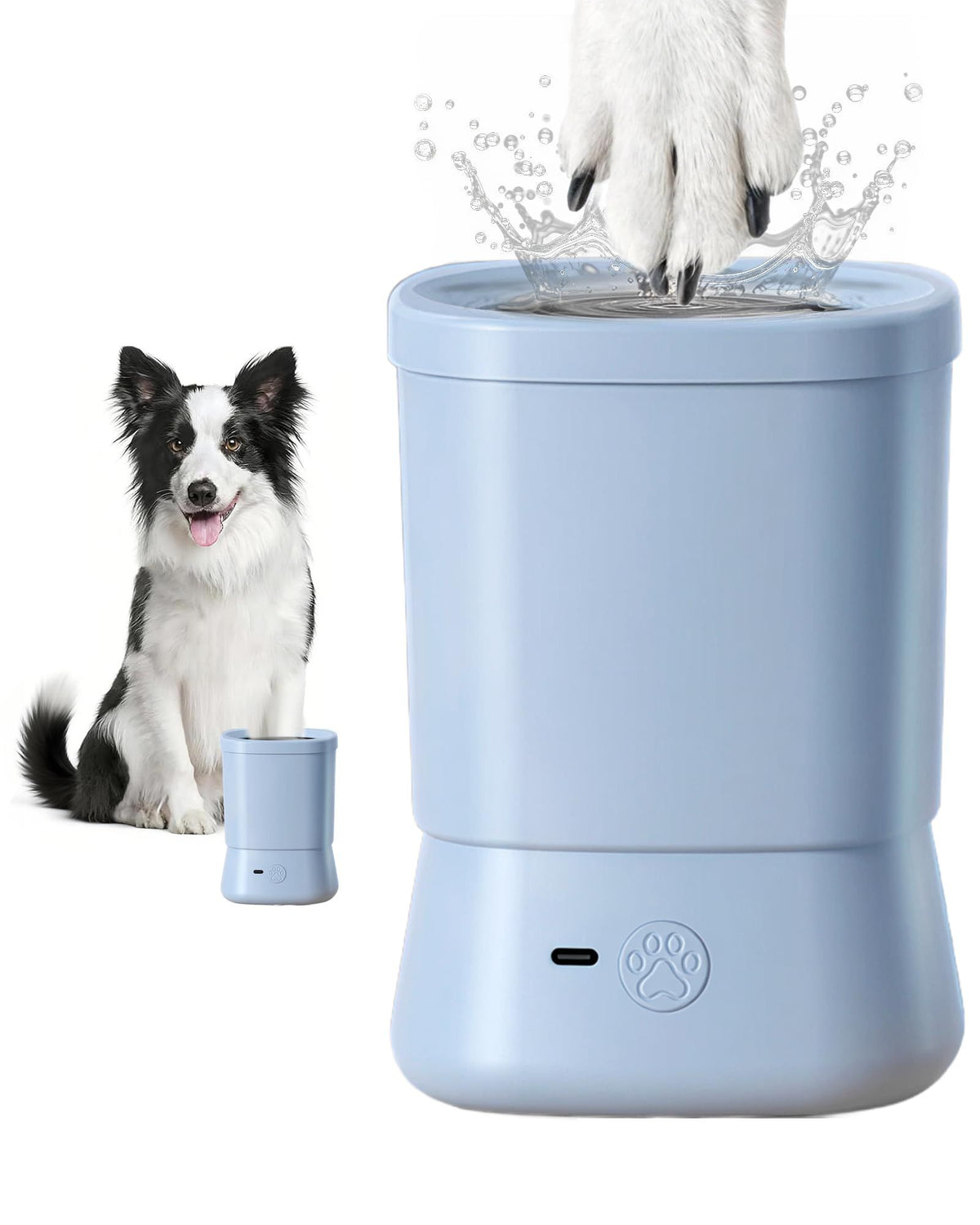 Electric Dog Paw Cleaner for Dogs，2 Speeds Automatic Dog Foot Paw Washer for Medium Large Cat Dog Pet(Blue)
