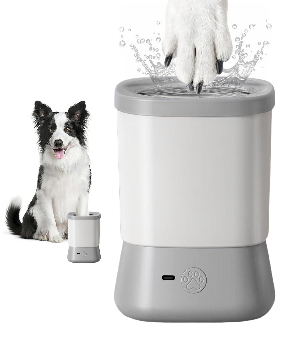 Electric Dog Paw Cleaner for Dogs，2 Speeds Automatic Dog Foot Paw Washer for Medium Large Cat Dog Pet(Pink)