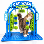 Indoor Cat Self-Grooming Arch: Gentle Dry Massage & Hair Removal For Your Relaxed Cat (Blue)
