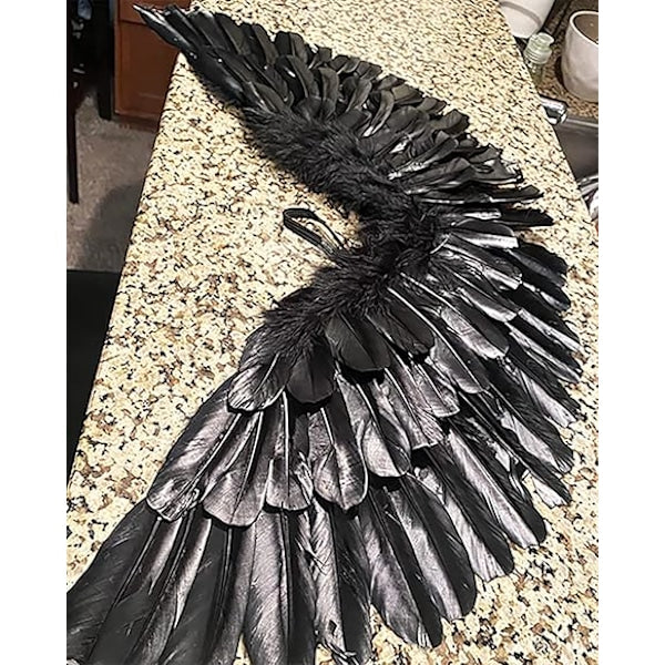 Halloween Devil Feather Wings for Kids Black Costume Accessories