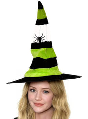 Spider Witch Green Halloween Costume Hat