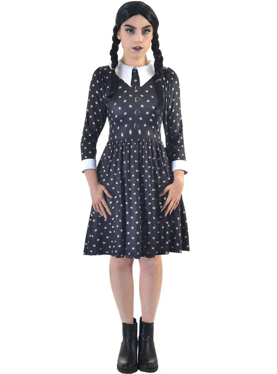 Wednesday Addams Teen Girls Halloween Costume and Bag