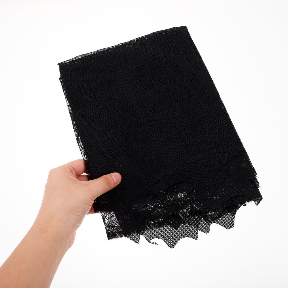 Subtle Black Bats Window Curtain for Holiday and Fireplace Decoration