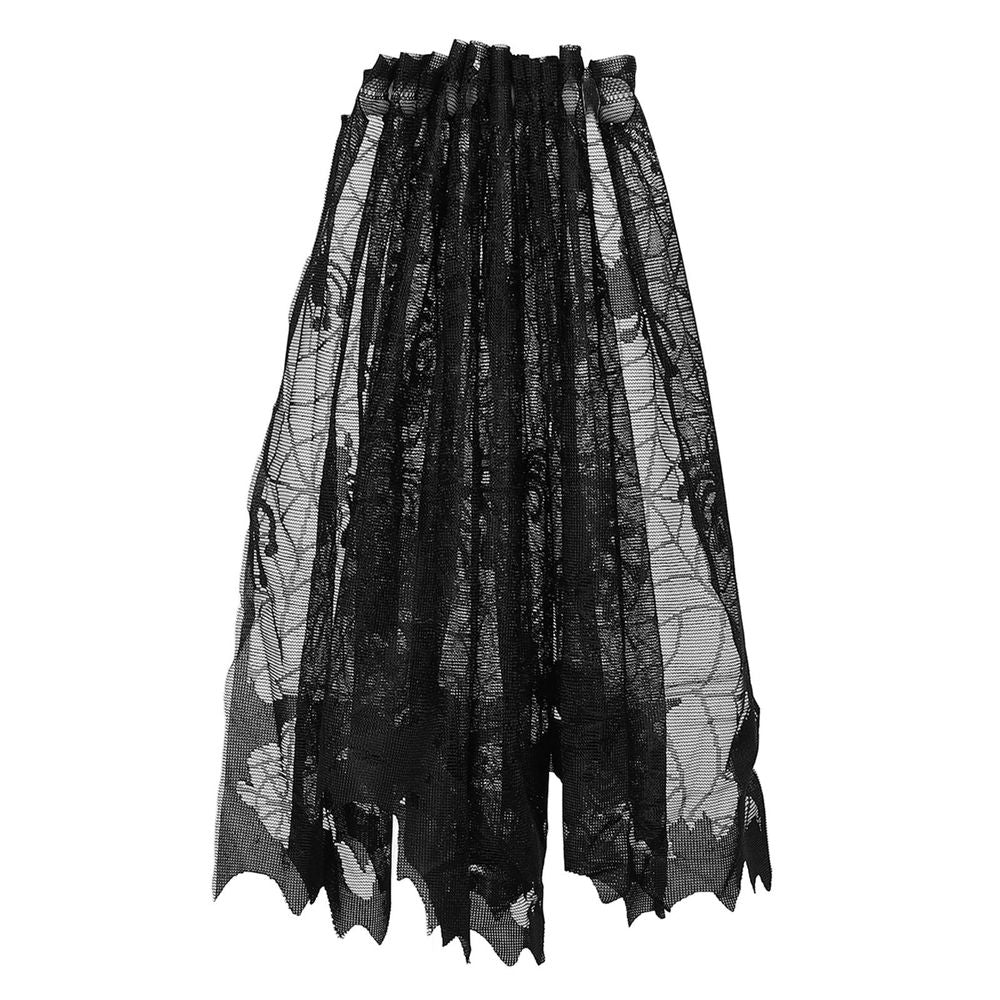 Subtle Black Bats Window Curtain for Holiday and Fireplace Decoration