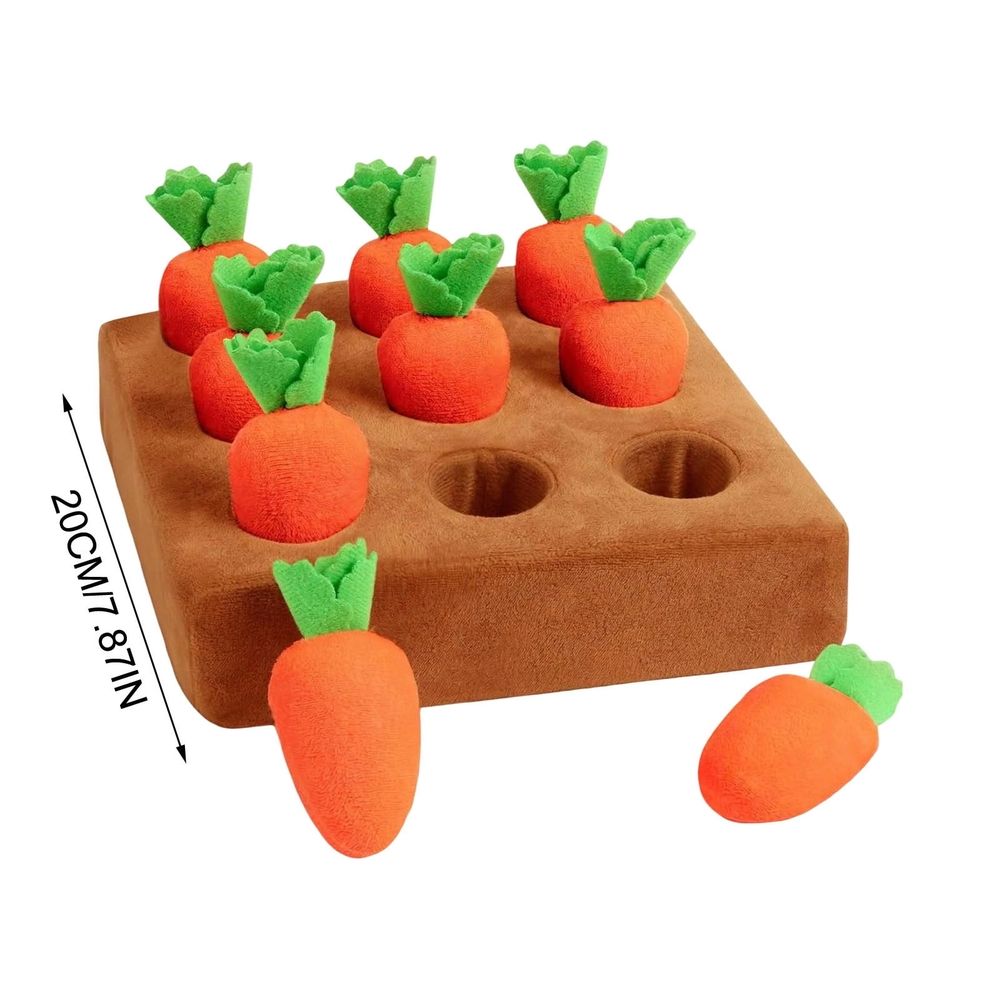 Dog Sniff Carpet Puzzle youth for Mental Stimulation Interactive Activity Mat with 9 Carrots Promotes Foraging Behavior and Reduces Stress