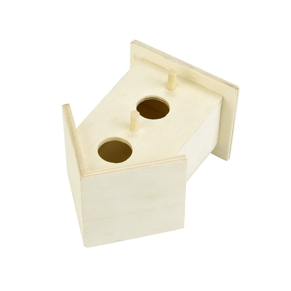 Small Bird House for Outside, Outdoor Wooden Birdhouse with Transparent Acrylic Window, Bird Nest Box with Pole for Garden Patio, Hanging Birdhouse for Sparrow Hummingbird Finch 11x7.5cm