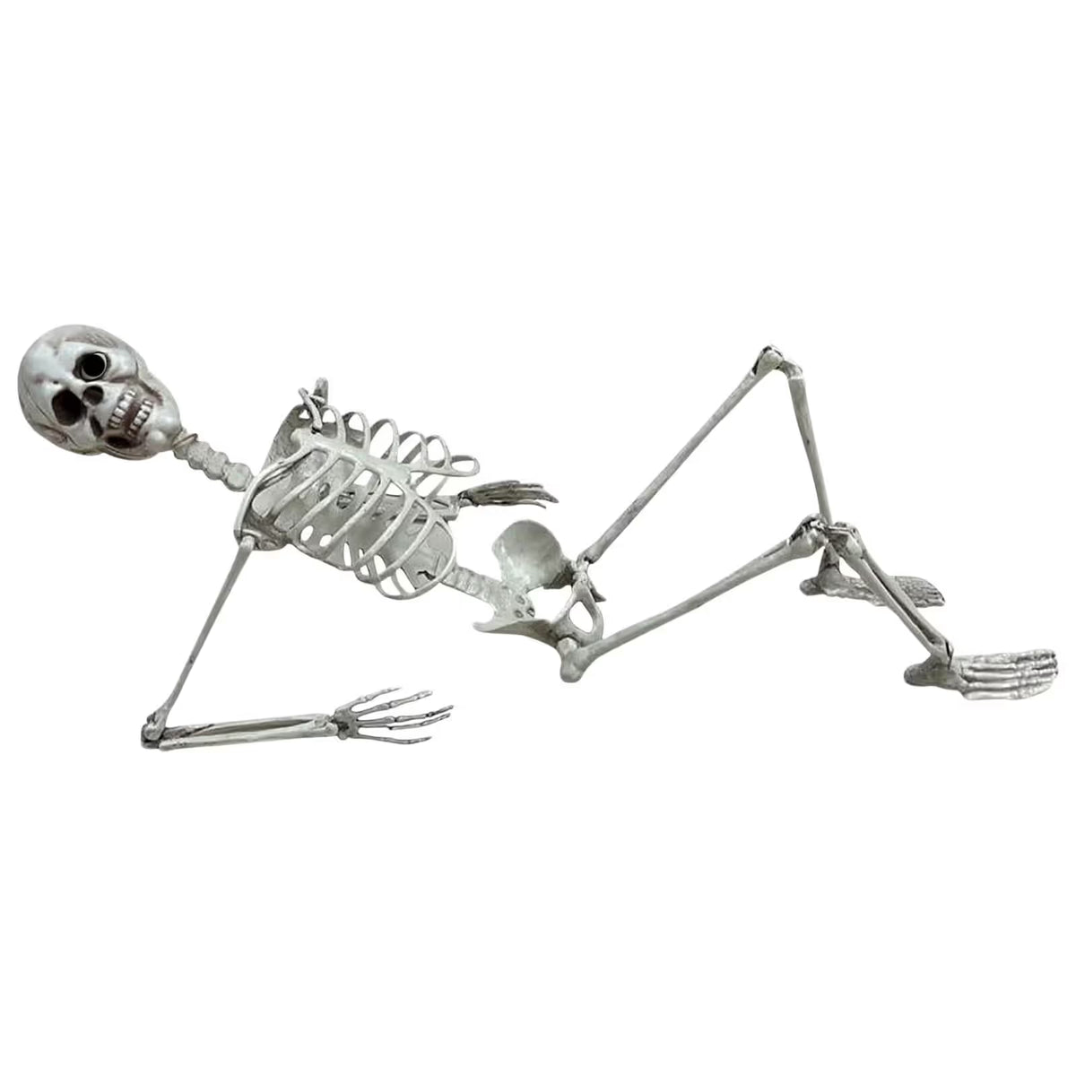 Life Size Skeleton, Halloween Skeleton Poseable Skeleton Full Body Human Bones with Movable Joints for Indoor Outdoor Halloween Props Decorations 70cm