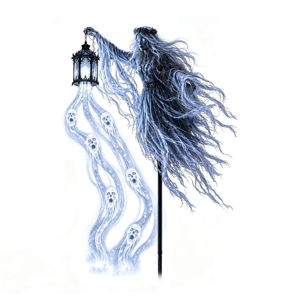 Halloween Solar Lights Outdoor Waterproof, Skeleton Solar Halloween Decorations, Solar Lights Outdoor Pathway for Garden Yard