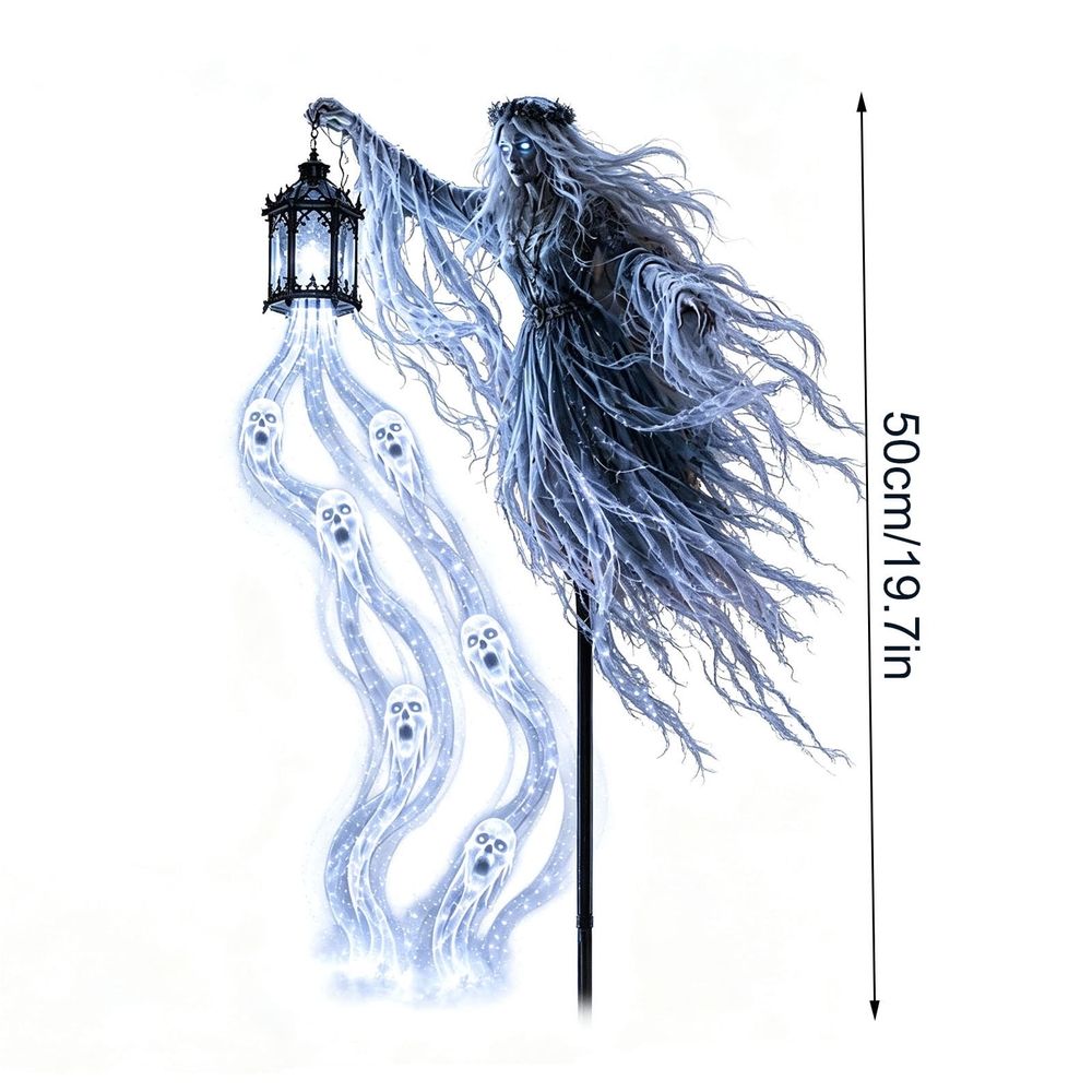 Halloween Solar Lights Outdoor Waterproof, Skeleton Solar Halloween Decorations, Solar Lights Outdoor Pathway for Garden Yard