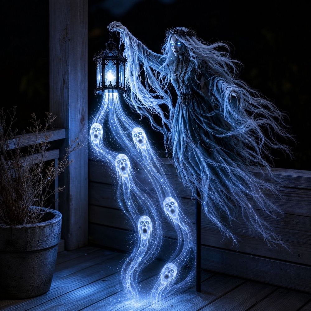 Halloween Solar Lights Outdoor Waterproof, Skeleton Solar Halloween Decorations, Solar Lights Outdoor Pathway for Garden Yard