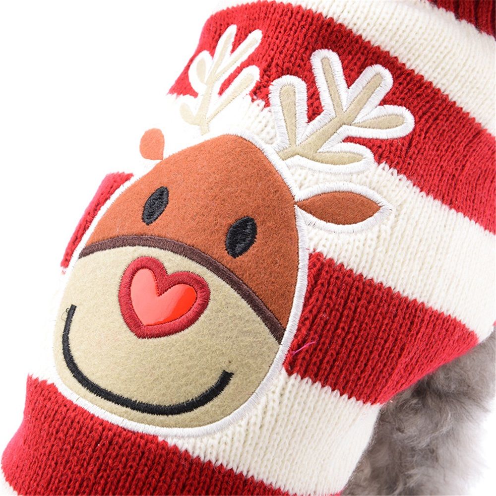 Dog Sweater Christmas Pet Cat Winter Knitwear Warm Clothes XXL Dog Reindeer Sweaters Dog Sweaters New Year Christmas Pet Clothes for Small Dog
