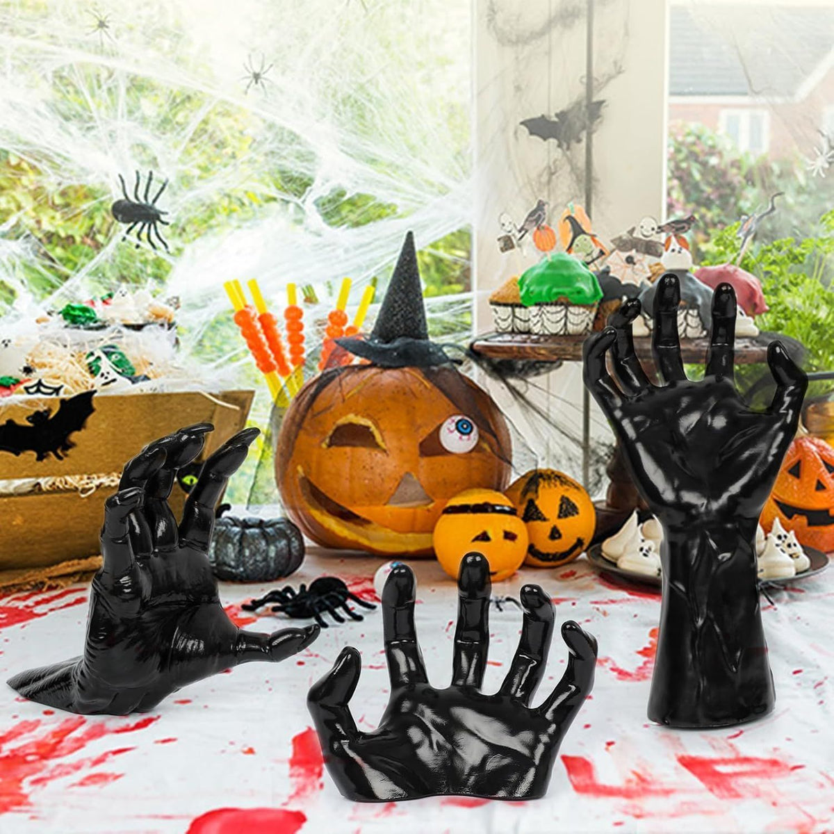 Horror Ghost Hand Decor Prop, Halloween Theme & Christmas Indoor Desktop Ornament, No.3 Single Hand (Candles Not Included)