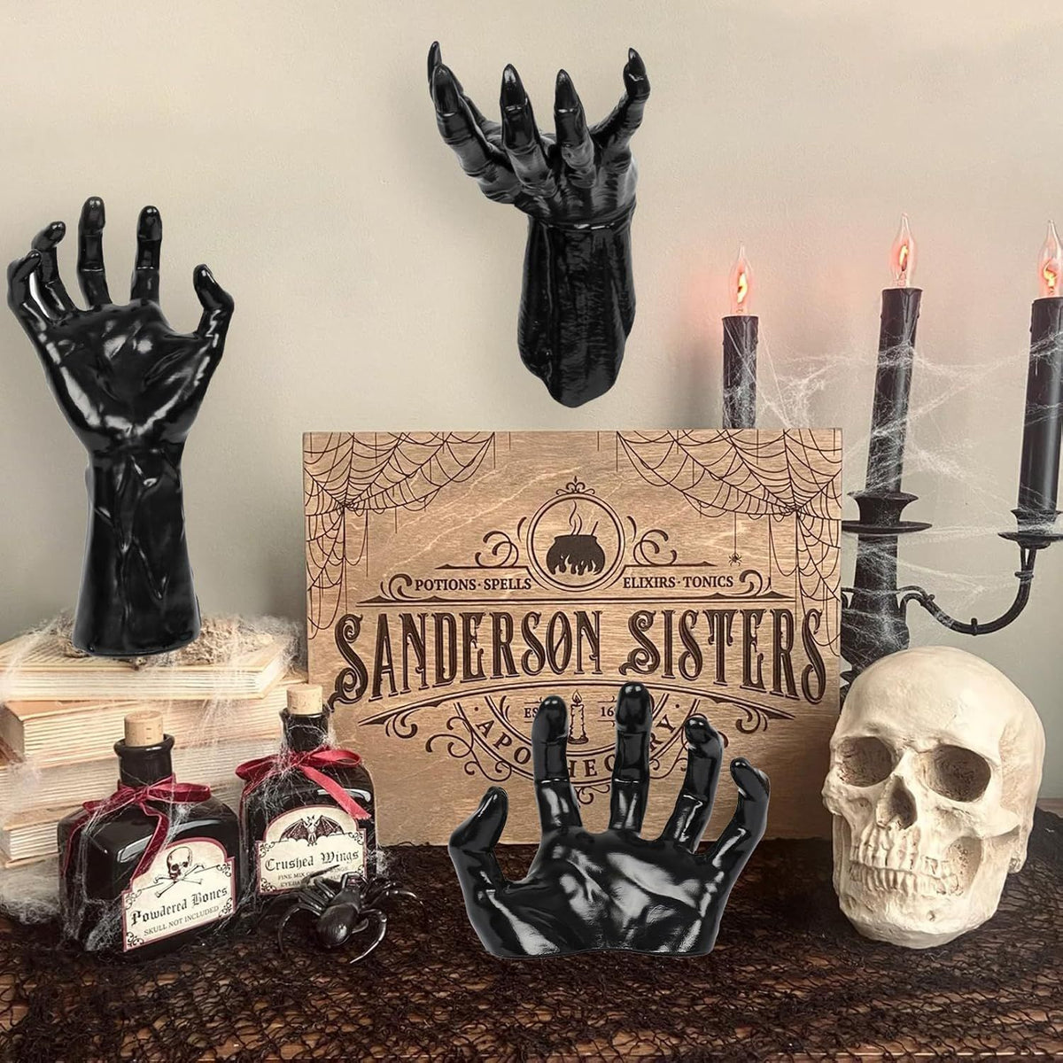 Horror Ghost Hand Decor Prop, Halloween Theme & Christmas Indoor Desktop Ornament, No.3 Single Hand (Candles Not Included)