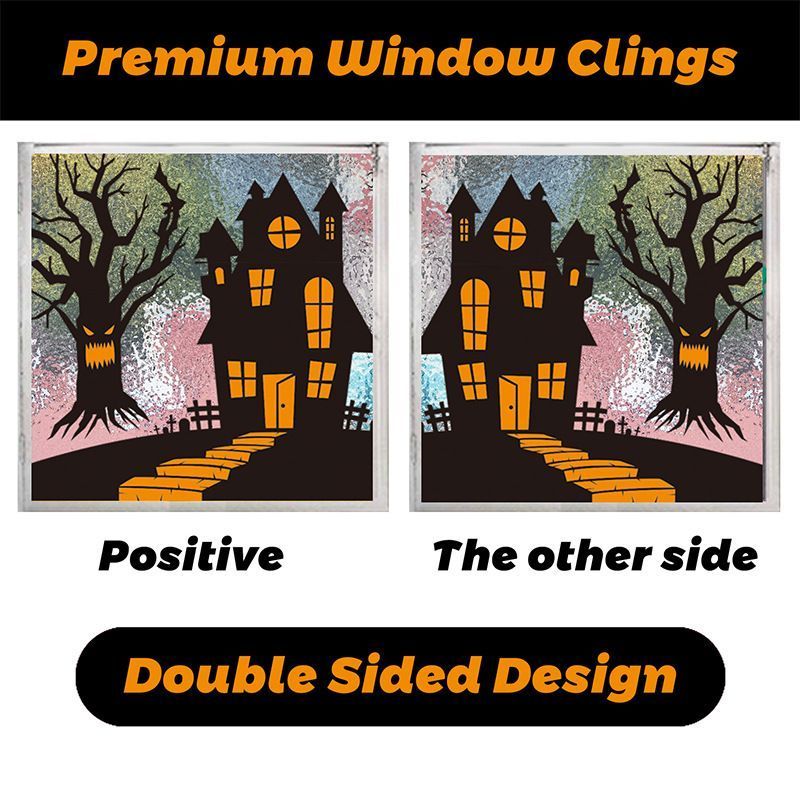 2Sets W05 Halloween Static Window Stickers (9 Sheets Per Set)