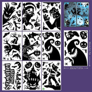 2Sets W14 Halloween Static Window Stickers (9 Sheets Per Set)