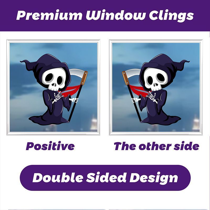 2Sets W14 Halloween Static Window Stickers (9 Sheets Per Set)