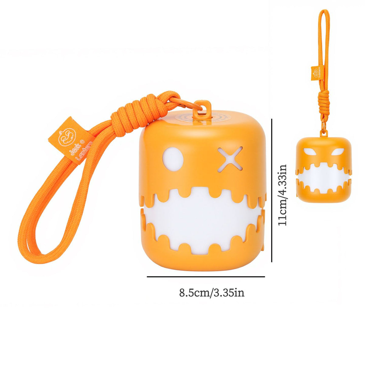 Fun Pumpkin Lantern RGB Color Changing Pull Switch Warm White Breathing Flash Lock Color PE Built-in Rechargeable Battery Portable Night Light