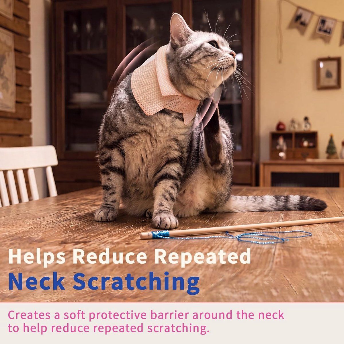 2 Pcs Cat Recovery Collar Soft Protective Scratching Prevention Neck Protector for Cats Pink, Size XS 16-22cm