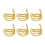 Wine Tableware Halloween Napkin Buckle Ghost Hand Napkin Ring Alloy Napkin Ring Gold
