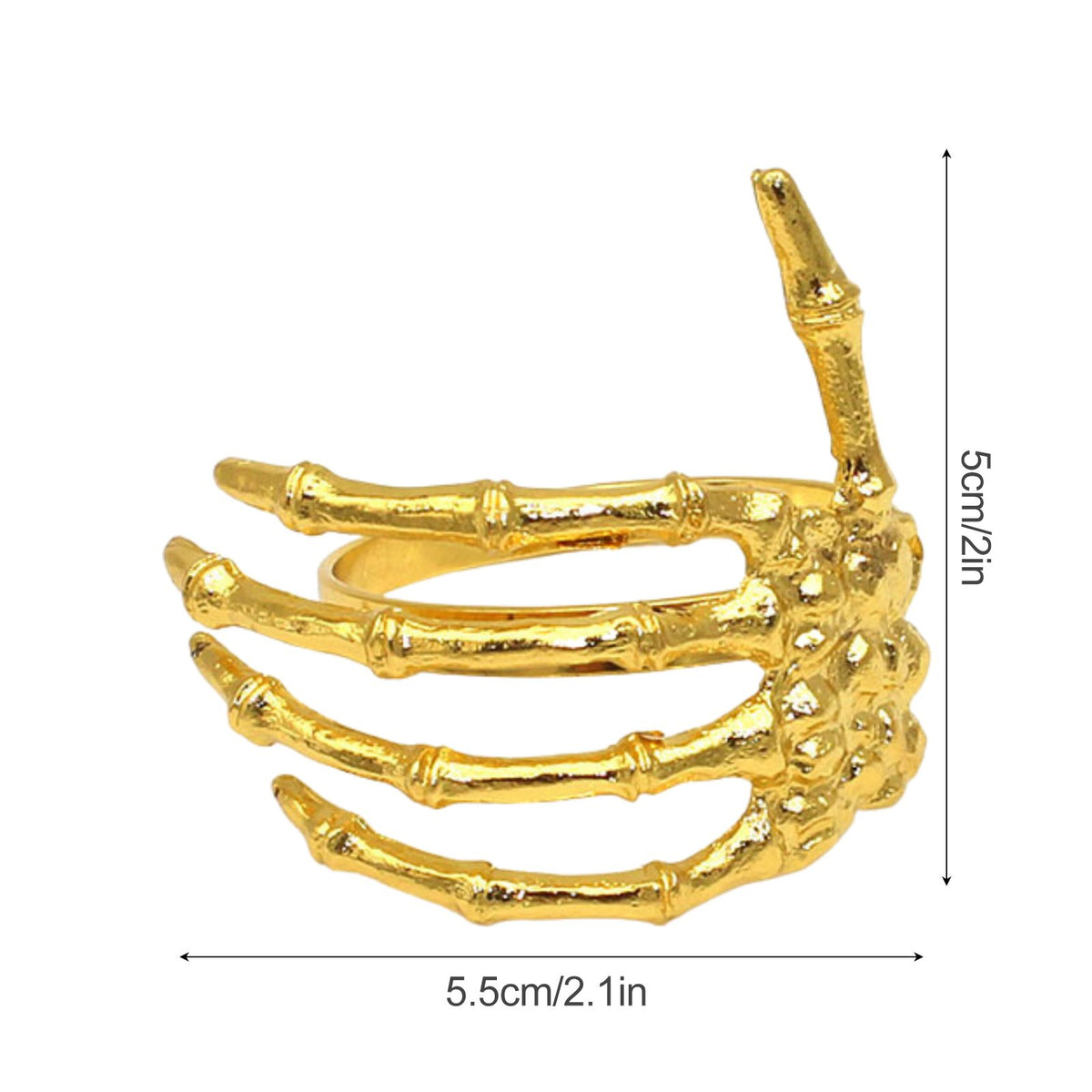 Wine Tableware Halloween Napkin Buckle Ghost Hand Napkin Ring Alloy Napkin Ring Silver