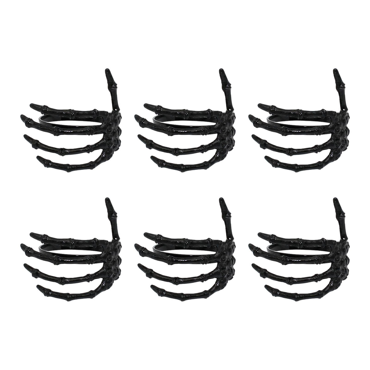 Wine Tableware Halloween Napkin Buckle Ghost Hand Napkin Ring Alloy Napkin Ring Black