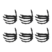 Wine Tableware Halloween Napkin Buckle Ghost Hand Napkin Ring Alloy Napkin Ring Black