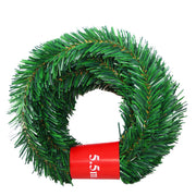 5.5M Pine Christmas Garland Green Artificial Christmas Tree Rattan Garland Pack Christmas Pine Wall Garden Decoration