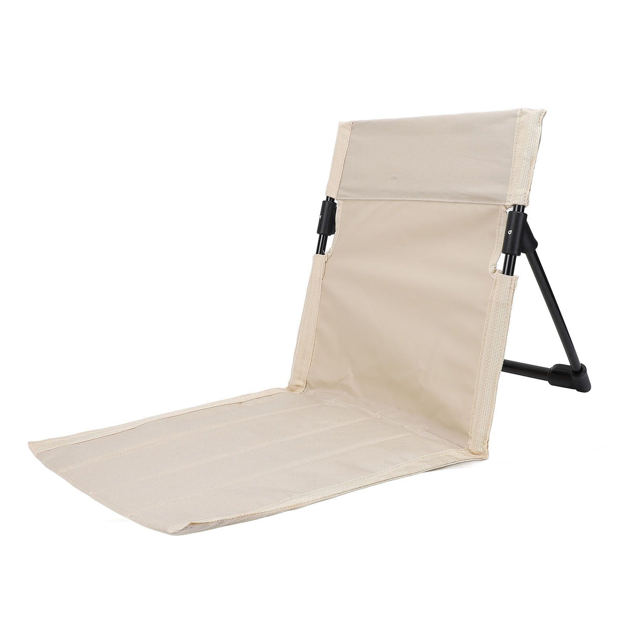 Camping Folding Chair Lightweight Comfortable Lounge Chair Single Lazy Chair with Backrest For Outdoor Camping Fishing Khaki