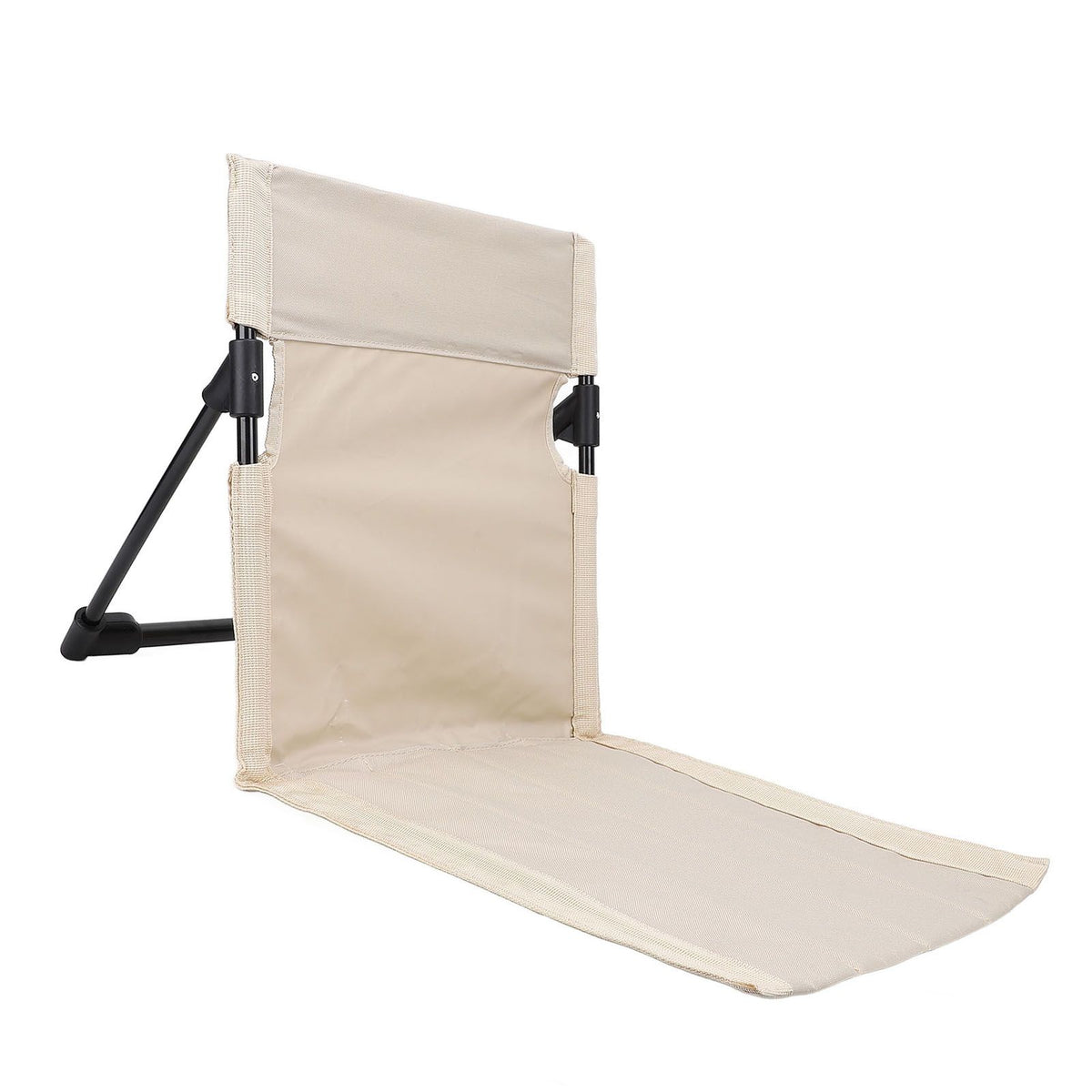 Camping Folding Chair Lightweight Comfortable Lounge Chair Single Lazy Chair with Backrest For Outdoor Camping Fishing Khaki