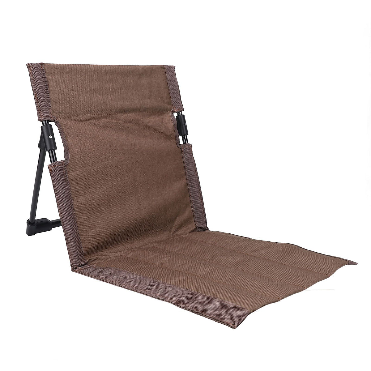 Camping Folding Chair Lightweight Comfortable Lounge Chair Single Lazy Chair with Backrest For Outdoor Camping Fishing Brown