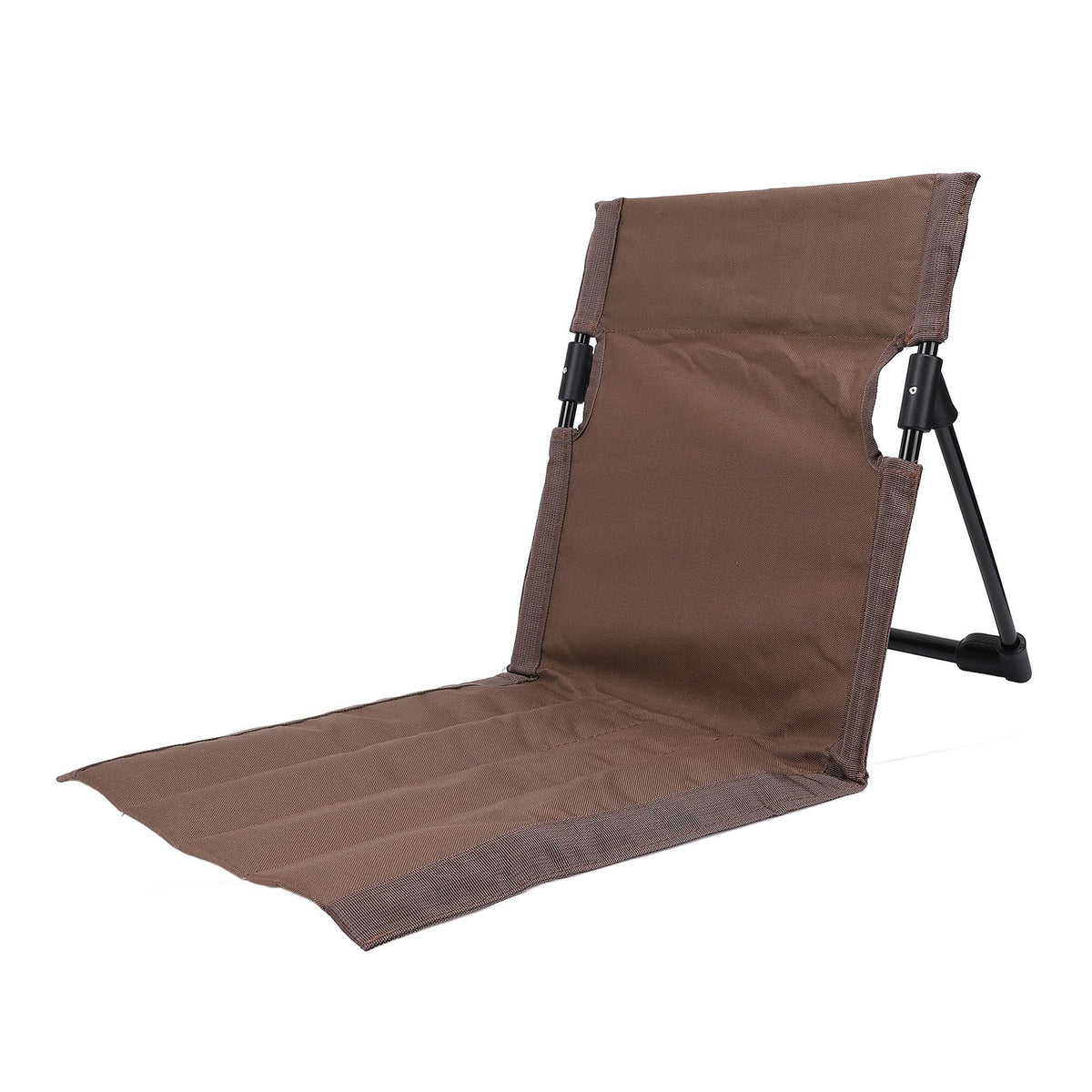 Camping Folding Chair Lightweight Comfortable Lounge Chair Single Lazy Chair with Backrest For Outdoor Camping Fishing Brown