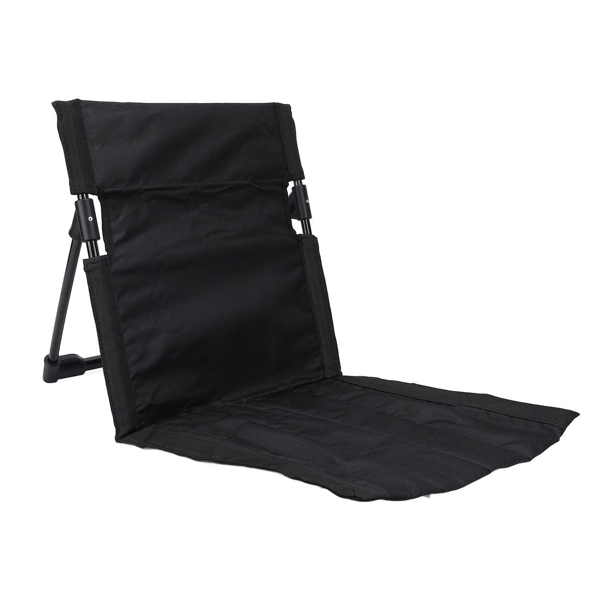 Camping Folding Chair Lightweight Comfortable Lounge Chair Single Lazy Chair with Backrest For Outdoor Camping Fishing Black