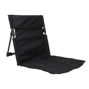 Camping Folding Chair Lightweight Comfortable Lounge Chair Single Lazy Chair with Backrest For Outdoor Camping Fishing Black