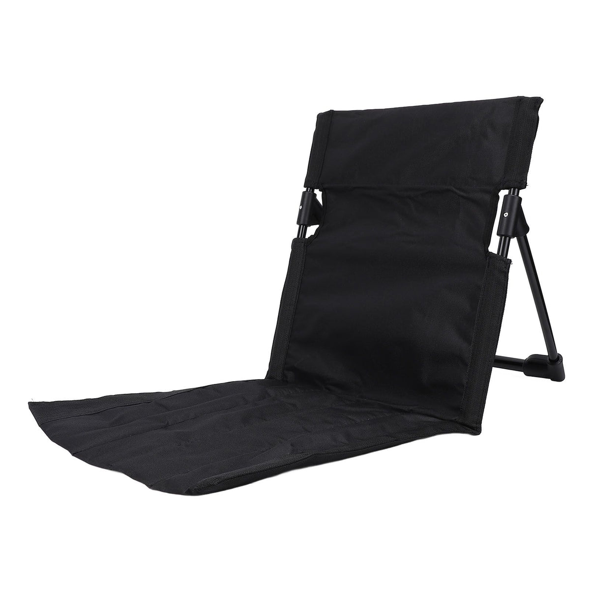 Camping Folding Chair Lightweight Comfortable Lounge Chair Single Lazy Chair with Backrest For Outdoor Camping Fishing Black