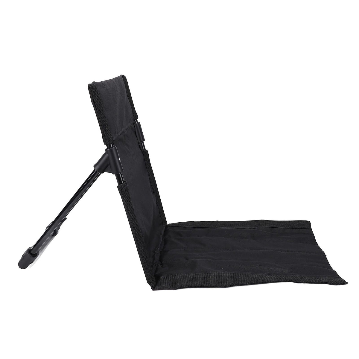 Camping Folding Chair Lightweight Comfortable Lounge Chair Single Lazy Chair with Backrest For Outdoor Camping Fishing Black